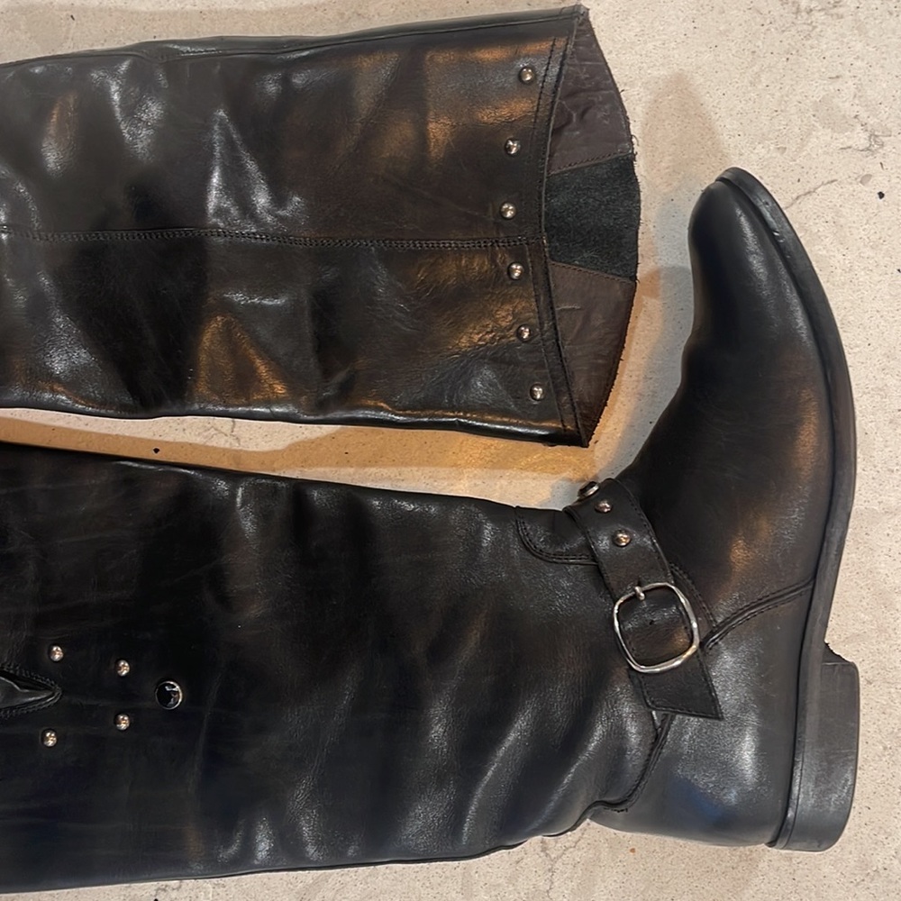 GOLDEN GOOSE VINTAGE KATE LEATHER MOTO RIDING BOOTS **AUTHENTIC** - Picture 7 of 16